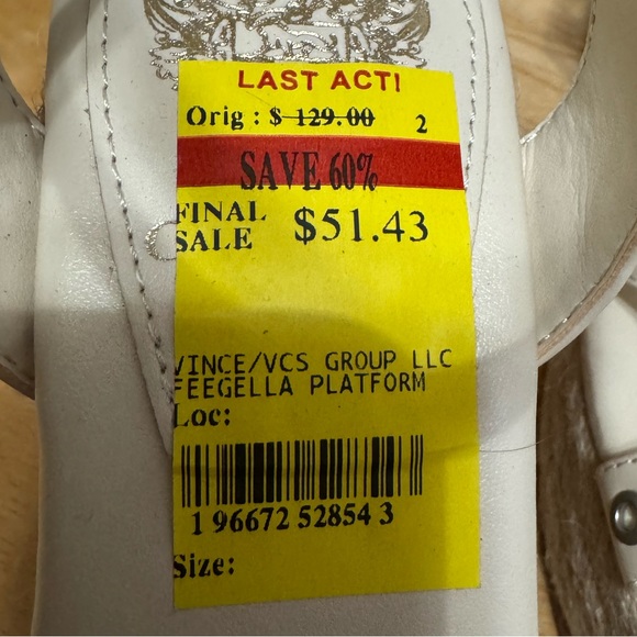 Vince Camuto, size 7-1/2 M wedges, beige color. - Picture 10 of 12